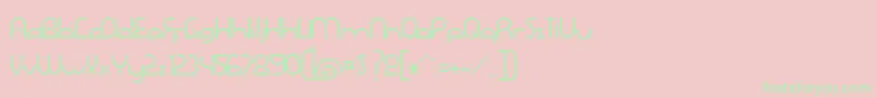 Dawner Font – Green Fonts on Pink Background