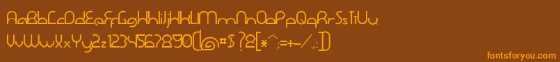 Dawner Font – Orange Fonts on Brown Background