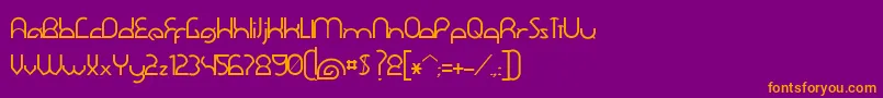 Dawner Font – Orange Fonts on Purple Background