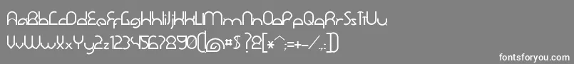 フォントDawner – 灰色の背景に白い文字