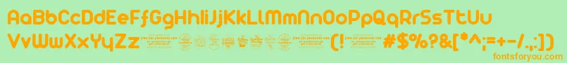 Arista2.0Regulartrial Font – Orange Fonts on Green Background