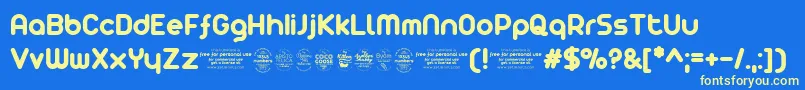 Arista2.0Regulartrial Font – Yellow Fonts on Blue Background