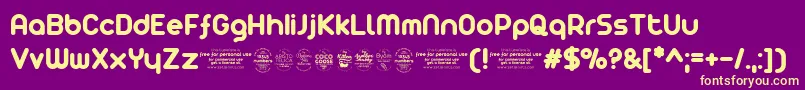 Arista2.0Regulartrial Font – Yellow Fonts on Purple Background