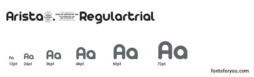 Arista2.0Regulartrial Font Sizes