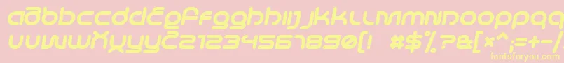 LifeInSpaceBolditalic Font – Yellow Fonts on Pink Background