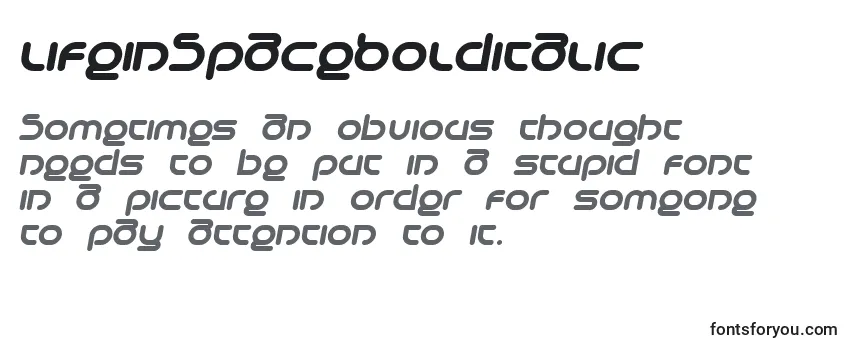 Review of the LifeInSpaceBolditalic Font