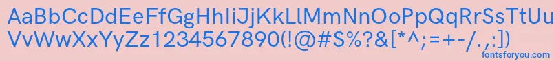HkgroteskMedium Font – Blue Fonts on Pink Background