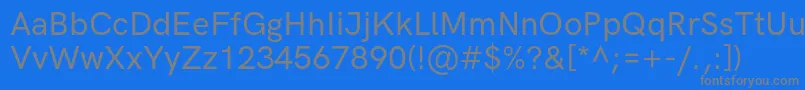Fonte HkgroteskMedium – fontes cinzas em um fundo azul