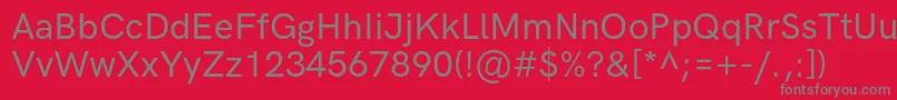 HkgroteskMedium Font – Gray Fonts on Red Background