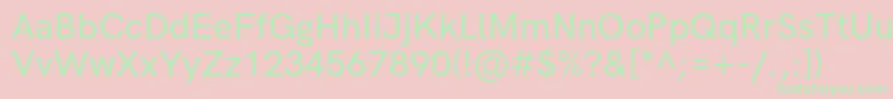 HkgroteskMedium Font – Green Fonts on Pink Background