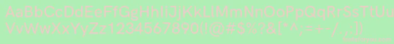 HkgroteskMedium Font – Pink Fonts on Green Background