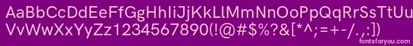 HkgroteskMedium Font – Pink Fonts on Purple Background