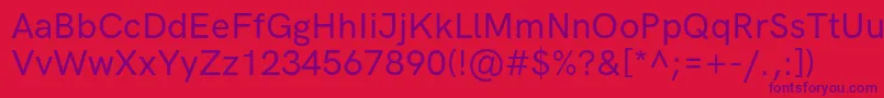 HkgroteskMedium Font – Purple Fonts on Red Background