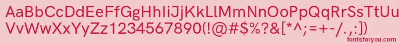 HkgroteskMedium Font – Red Fonts on Pink Background