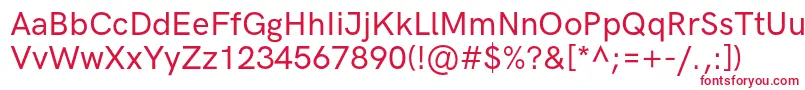 HkgroteskMedium Font – Red Fonts on White Background