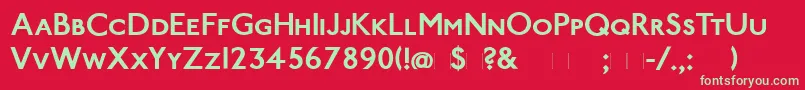 PaddingtonscBold Font – Green Fonts on Red Background
