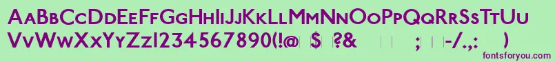 PaddingtonscBold Font – Purple Fonts on Green Background