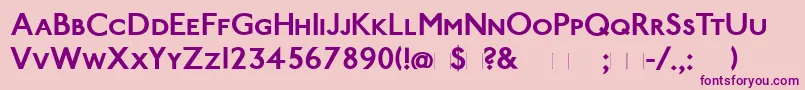 Fonte PaddingtonscBold – fontes roxas em um fundo rosa