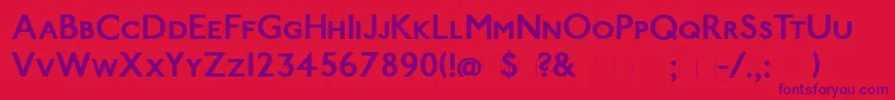 PaddingtonscBold Font – Purple Fonts on Red Background