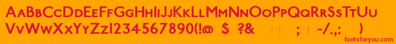 PaddingtonscBold Font – Red Fonts on Orange Background