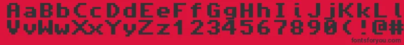 AmigaForever Font – Black Fonts on Red Background
