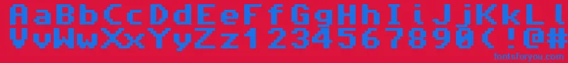 AmigaForever Font – Blue Fonts on Red Background