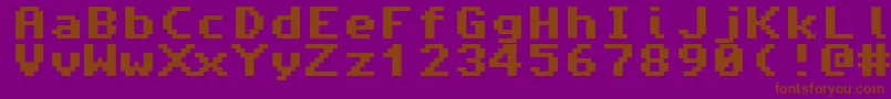 AmigaForever Font – Brown Fonts on Purple Background