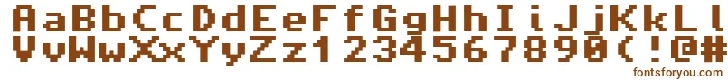 AmigaForever Font – Brown Fonts on White Background