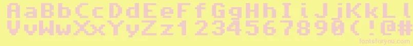 AmigaForever Font – Pink Fonts on Yellow Background