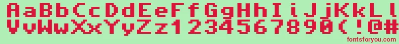 AmigaForever Font – Red Fonts on Green Background