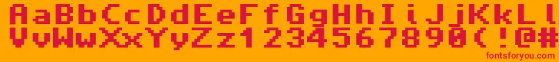 AmigaForever Font – Red Fonts on Orange Background