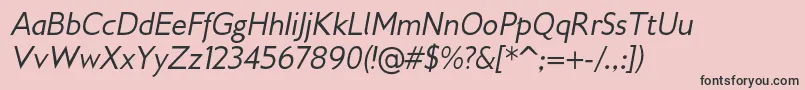 Gilliusadfno2Italic Font – Black Fonts on Pink Background
