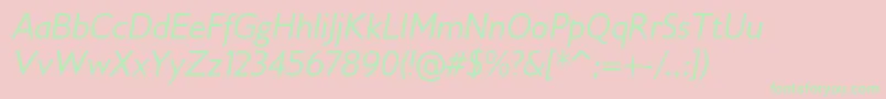 Gilliusadfno2Italic Font – Green Fonts on Pink Background