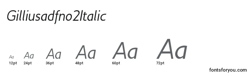 Размеры шрифта Gilliusadfno2Italic