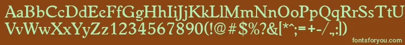 WorchesterMedium Font – Green Fonts on Brown Background