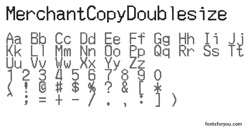 MerchantCopyDoublesize-fontti – aakkoset, numerot, erikoismerkit