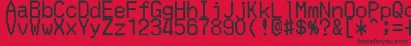 MerchantCopyDoublesize Font – Black Fonts on Red Background