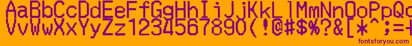 Шрифт MerchantCopyDoublesize – фиолетовые шрифты на оранжевом фоне