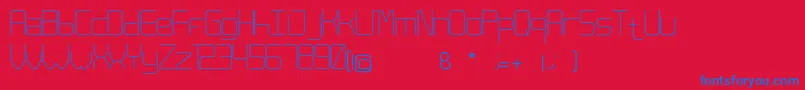 Orgasmo Font – Blue Fonts on Red Background