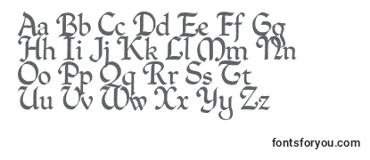 Überblick über die Schriftart Quillperpendicularregular