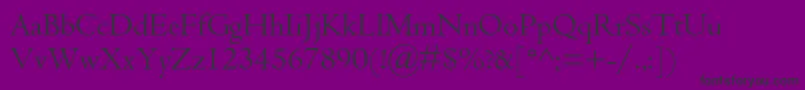 Centaurmtstd-Schriftart – Schwarze Schriften auf violettem Hintergrund