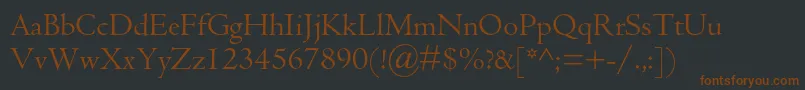 Centaurmtstd Font – Brown Fonts on Black Background