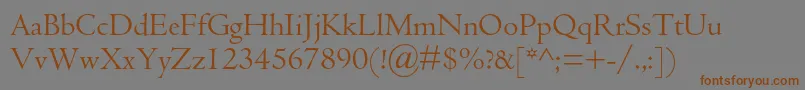 Centaurmtstd Font – Brown Fonts on Gray Background