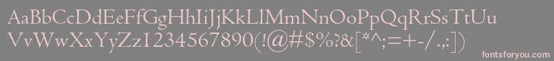 フォントCentaurmtstd – 灰色の背景にピンクのフォント