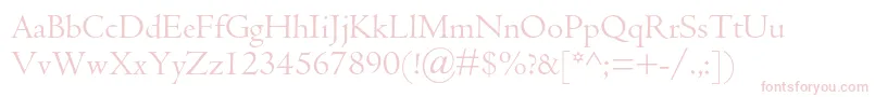 Centaurmtstd Font – Pink Fonts on White Background