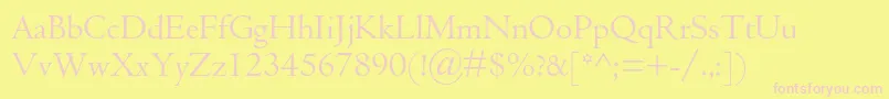 Centaurmtstd Font – Pink Fonts on Yellow Background