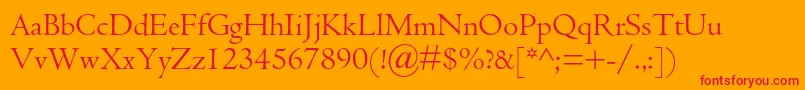 Centaurmtstd Font – Red Fonts on Orange Background