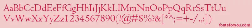 Centaurmtstd Font – Red Fonts on Pink Background