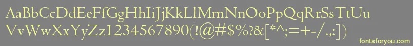 Centaurmtstd Font – Yellow Fonts on Gray Background