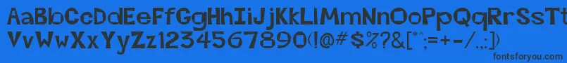 BeatsvilleRegular Font – Black Fonts on Blue Background